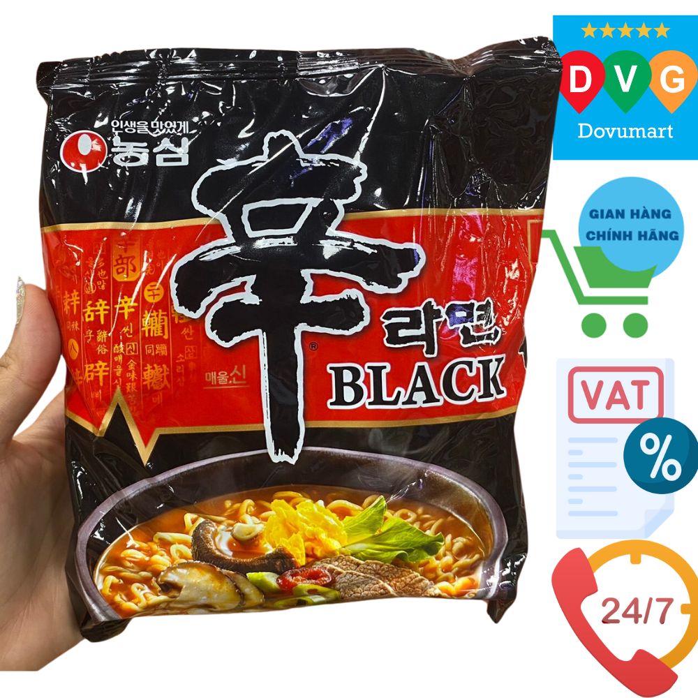 Mì Shin Đen Black Nongshim Hàn Quốc Gói 134G / 농심) 신라면 블랙 134G