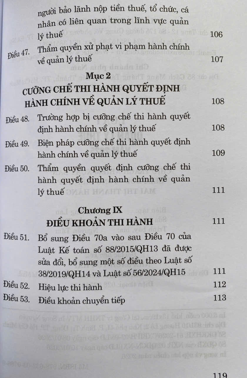 Luật Quản Lý Thuế Năm 2025