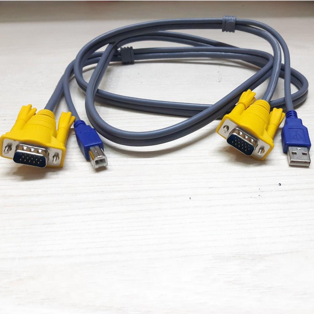 Dây cáp VGA USB KVM 15 Pin 1.5M - Jinghua V602F - Hồ Phạm