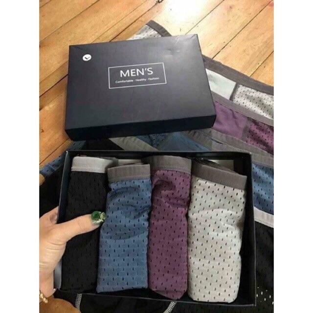 Hộp 4 quần sịp Men thông hơi cực đẹp