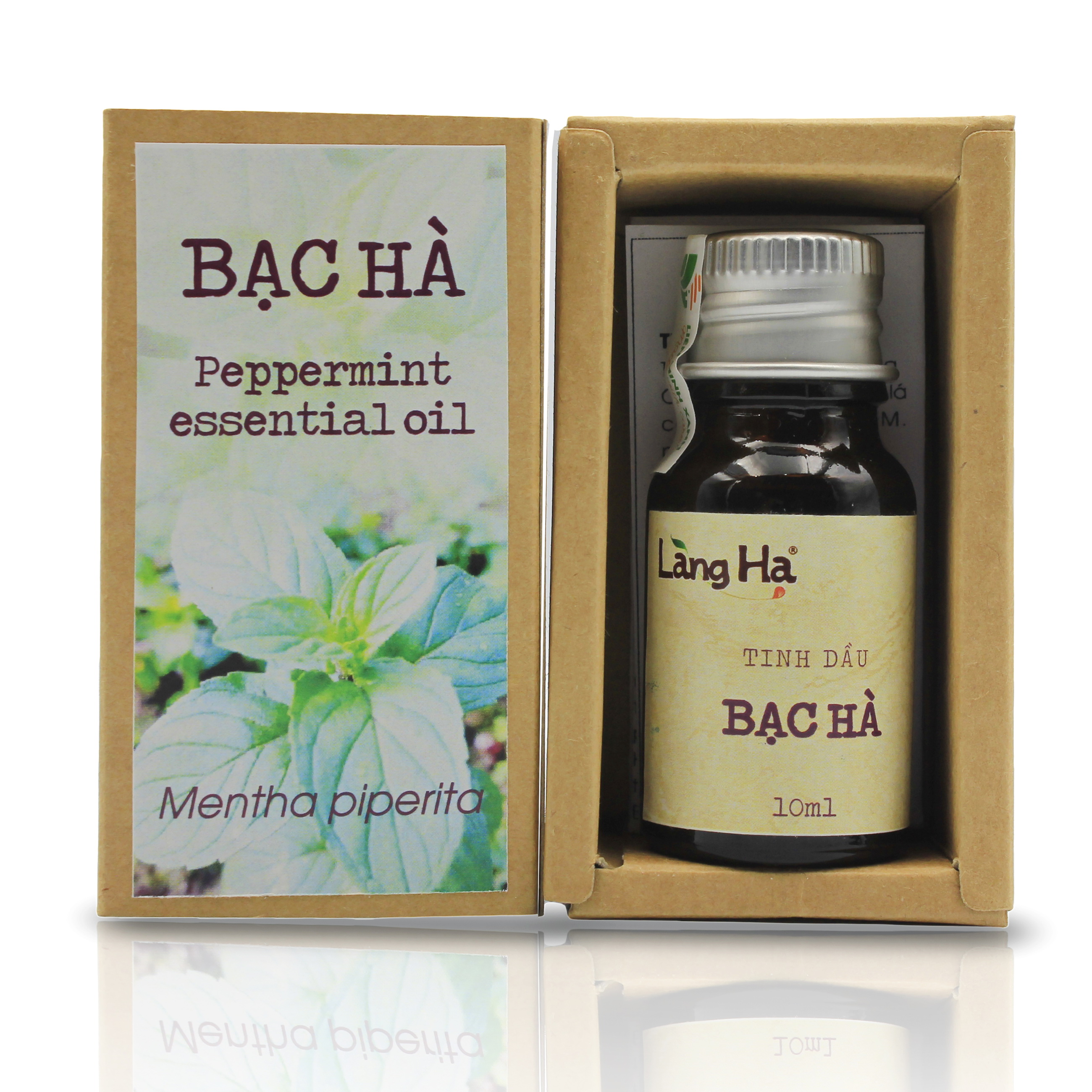 Tinh dầu Bạc hà thương hiệu Làng Hạ 10ml (Peppermint oil): Giúp thông mũi, giải cảm