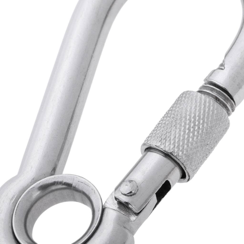 Stainless Steel Safety Carabiner Clip Hook Camping Climbing Hammock