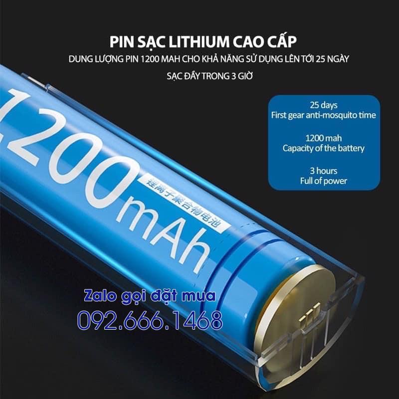 VỢT MUỖI KIÊM ĐÈN BẮT MUỖI Pin sạc cao cấp