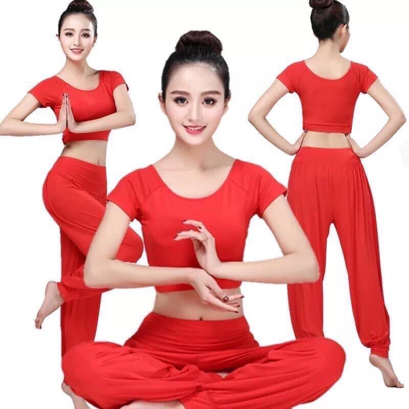 Bộ đồ tập Yoga Alibaba, quần áo tập Yoga Zumba Aerobic cotton lạnh thấm hút mồ hôi hàng cao cấp