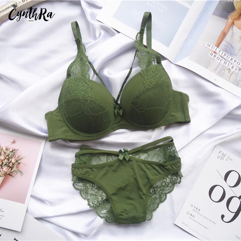 CYNTHRA Quần Lót Cho Phụ Nữ Ren Đẩy Lên Áo Bralette Phần Thoáng Khí Nữ Lớn Bộ Đồ Lót Plus Kích Thước Áo Lót Nữ Bra