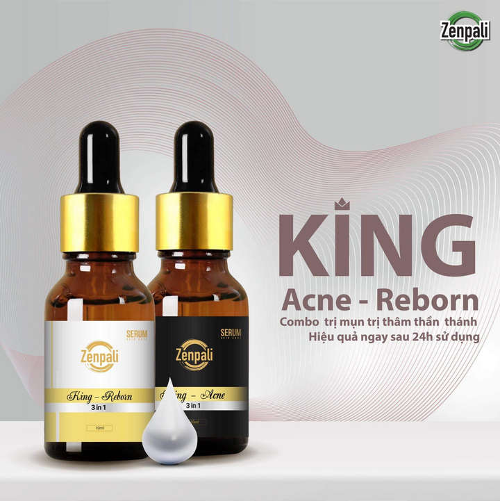 Serum Làm Mờ Thâm King Reborn Zenpali (10ml) - Mờ vết thâm, dưỡng ẩm, dưỡng sáng da