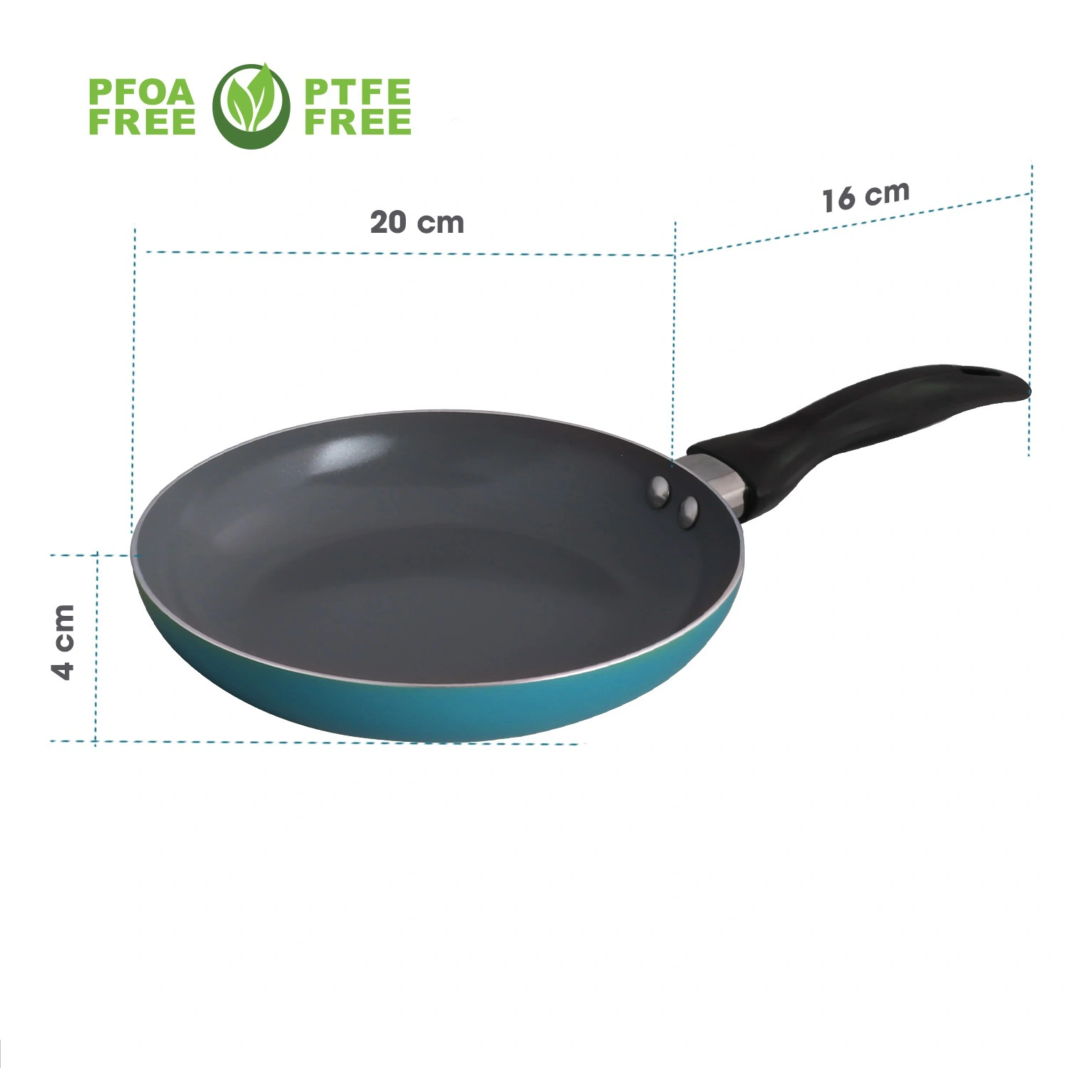 Chảo chống dính ceramic COMET CH10-20 20cm màu xanh dương, xanh lá, đỏ