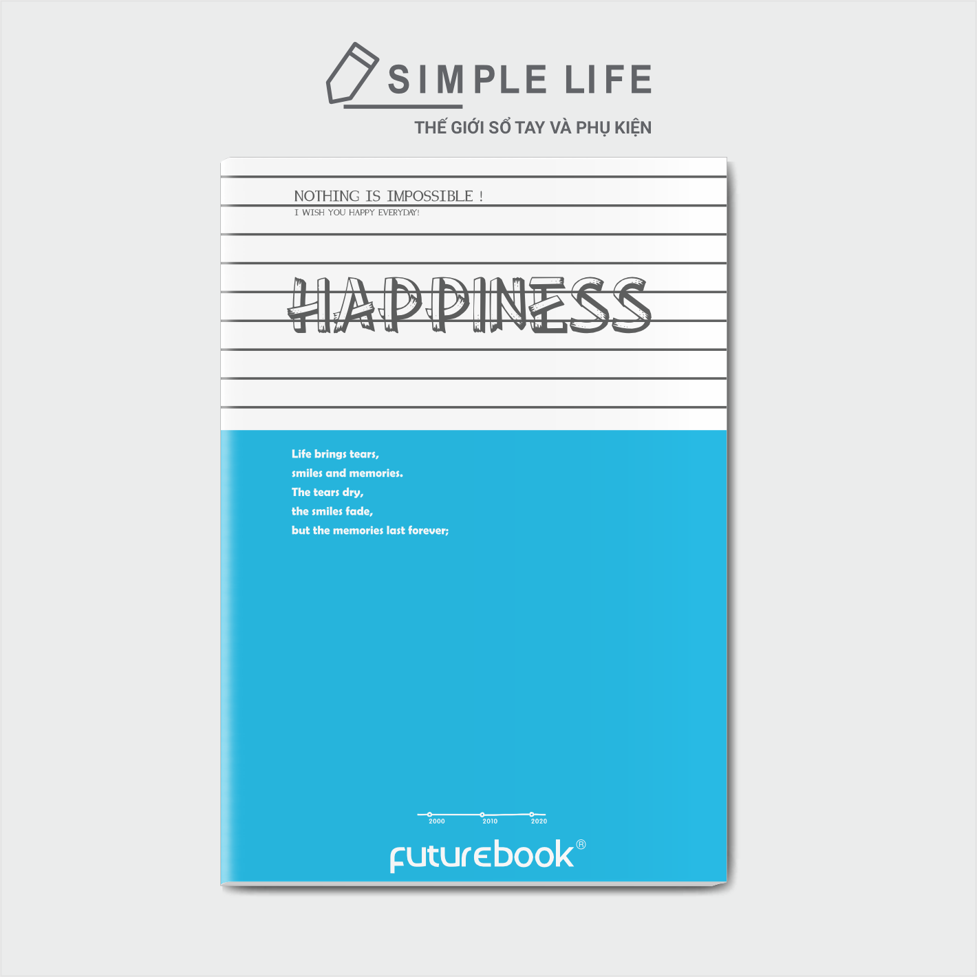 Tập Sinh Viên - Vở Kẽ Ngang B5 Happiness - 80Tr_120Tr_200Tr Mã SP DK-SV1513