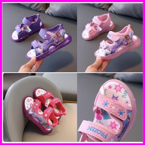 Giày Sandal Bé Gái Elsa Có Đèn Led Nhiều Màu Nhấp Nháy Cho Bé Từ 1 - 7 Tuổi