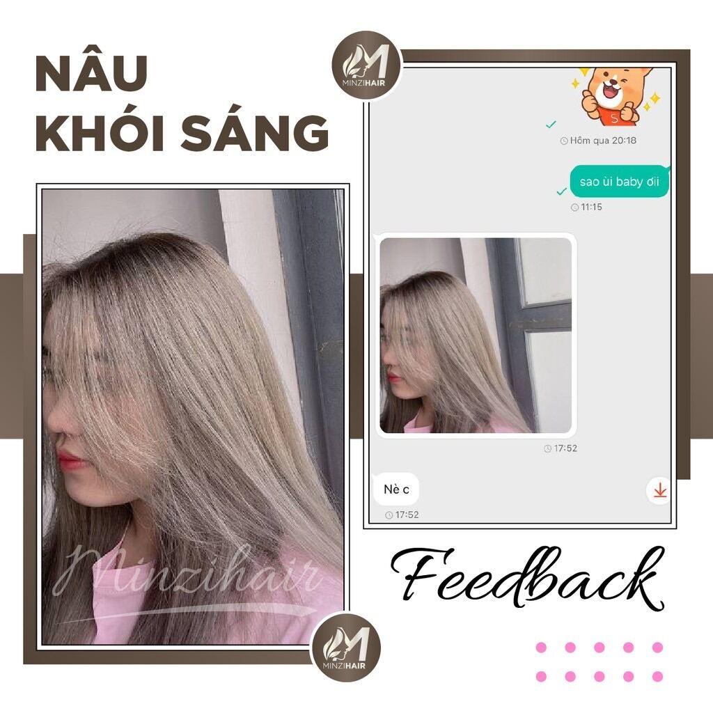 Thuốc Nhuộm Tóc Màu NÂU KHÓI SÁNG Không Tẩy