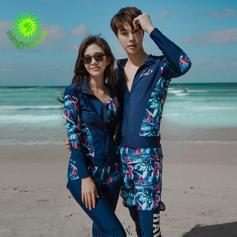 Bộ Đồ Bơi Hai Mảnh Dài Tay Chống Nắng Thời Trang Cho Nữ