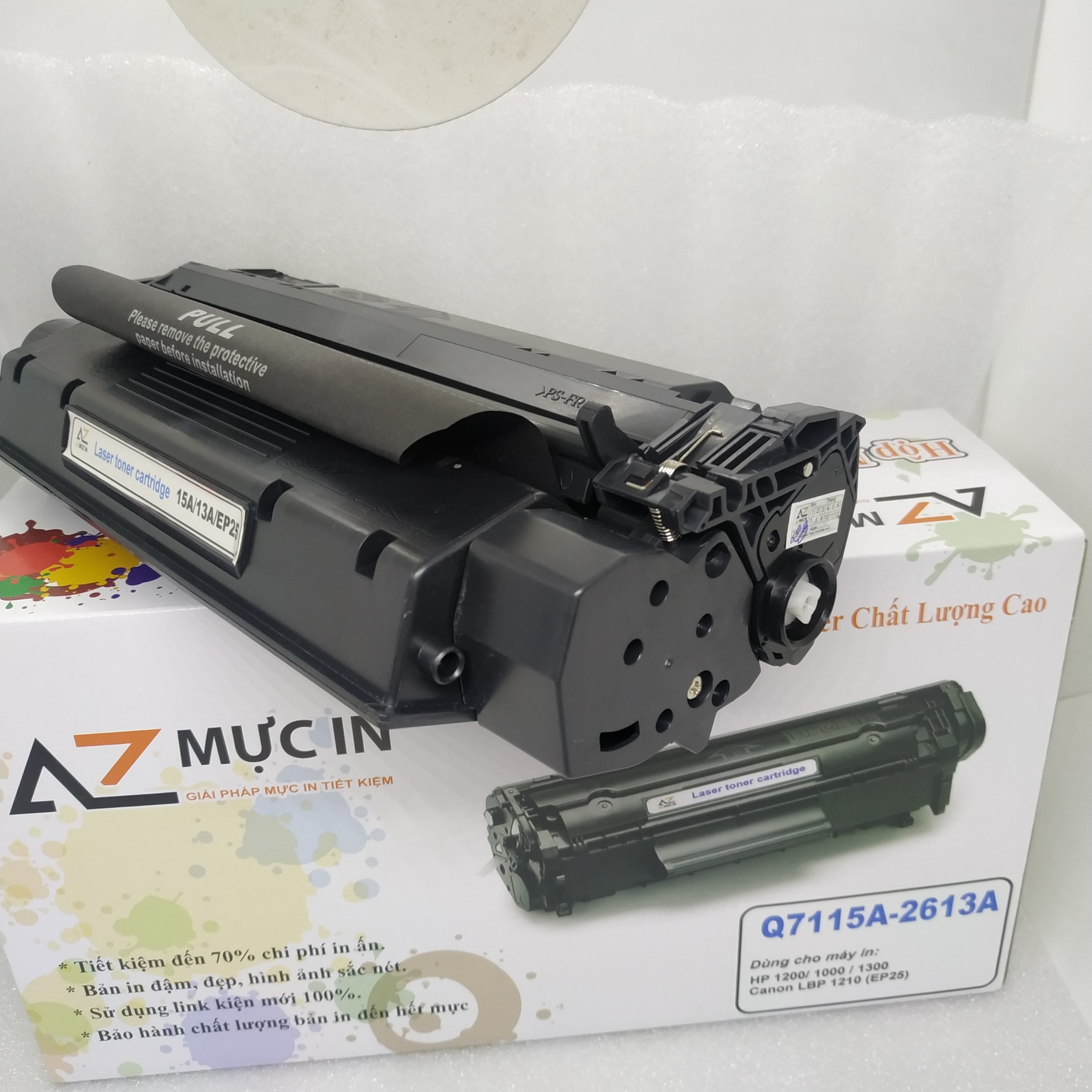 Hộp mực AZ 15A/ 13A/ EP25 dùng cho máy in Canon LBP 1210, HP 1200, 1300 - Hàng chính hãng