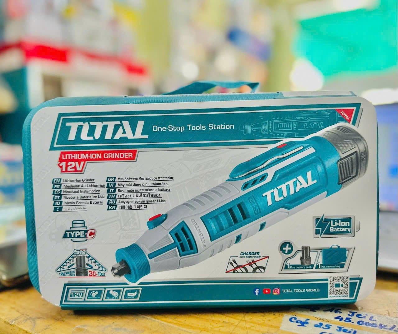 MÁY MÀI KHUÔN DÙNG PIN 12V TOTAL TMGLI20018 - HÀNG CHÍNH HÃNG
