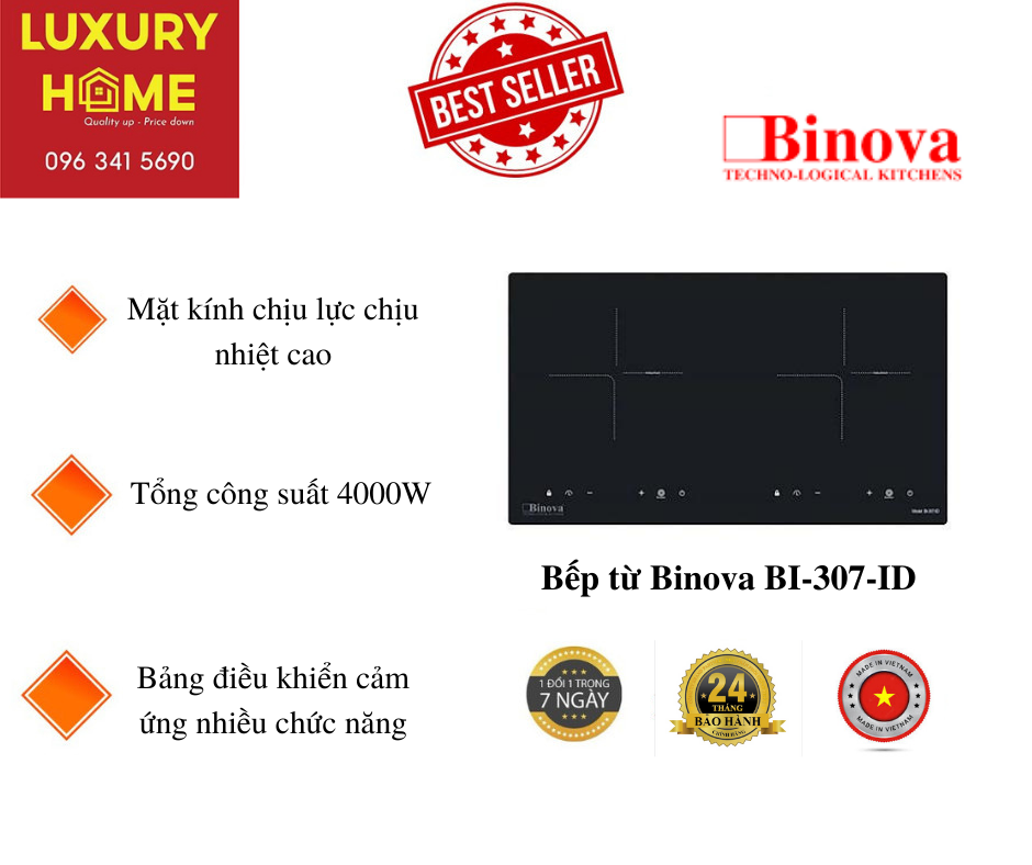 Bếp từ Binova BI-307-ID - Hàng chính hãng