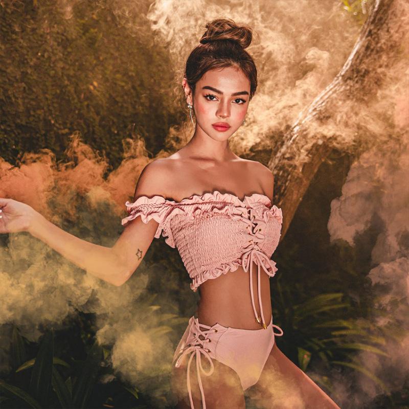 Phong Cách Hàn Quốc Low Waist Bikini Bộ Nữ Biquini Phù Hợp Với Hai Miếng Đồ Bơi Chắc Chắn Bandeau Đồ Bơi Cao Cấp Đi Biển Nữ 2020