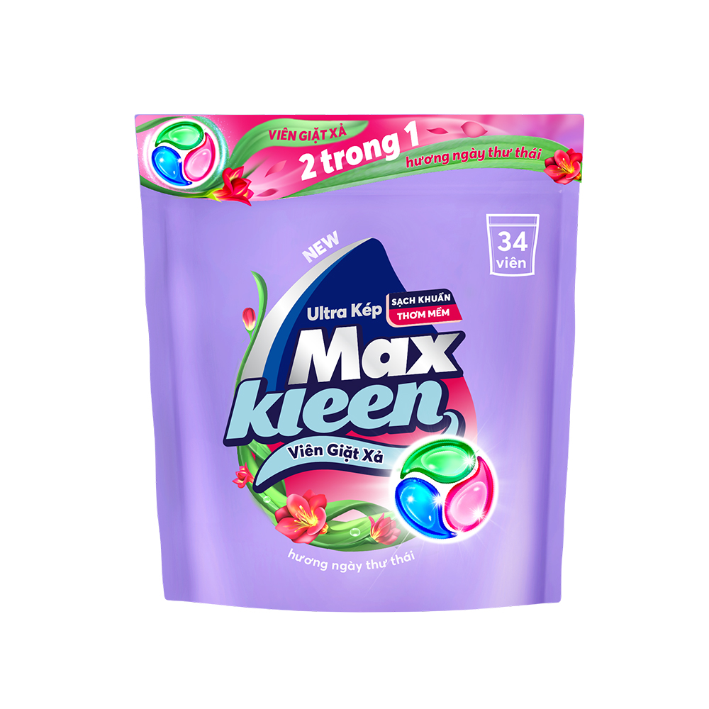 Túi viên giặt xả MaxKleen Hương ngày thư thái