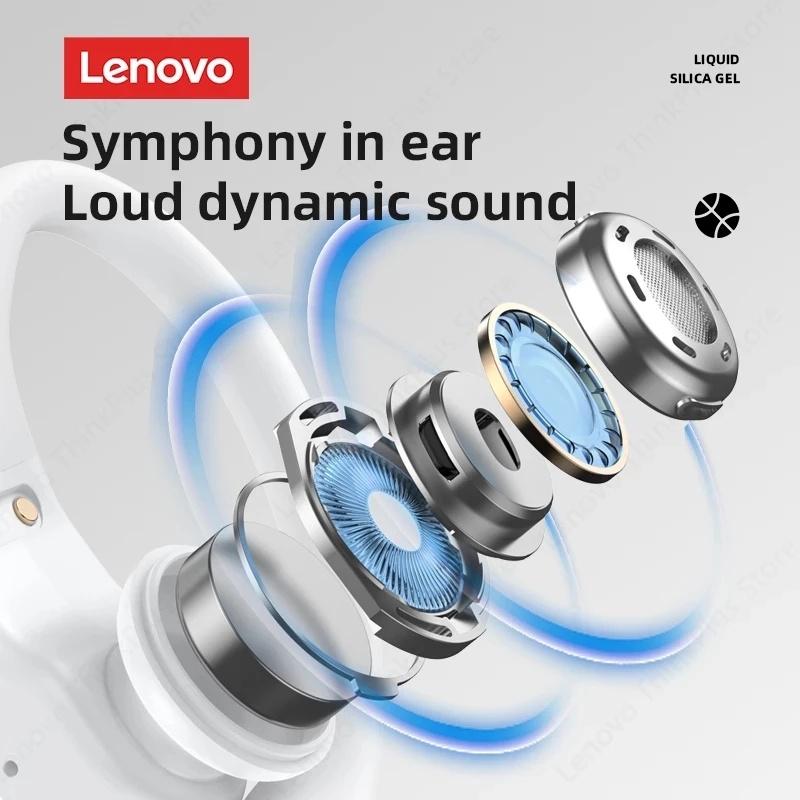 Tai nghe LENOVO LP75 không dây bluetooth 5.3 âm thanh âm lập thể HD giảm ồn chống nước 400mah-Hàng chính hãng