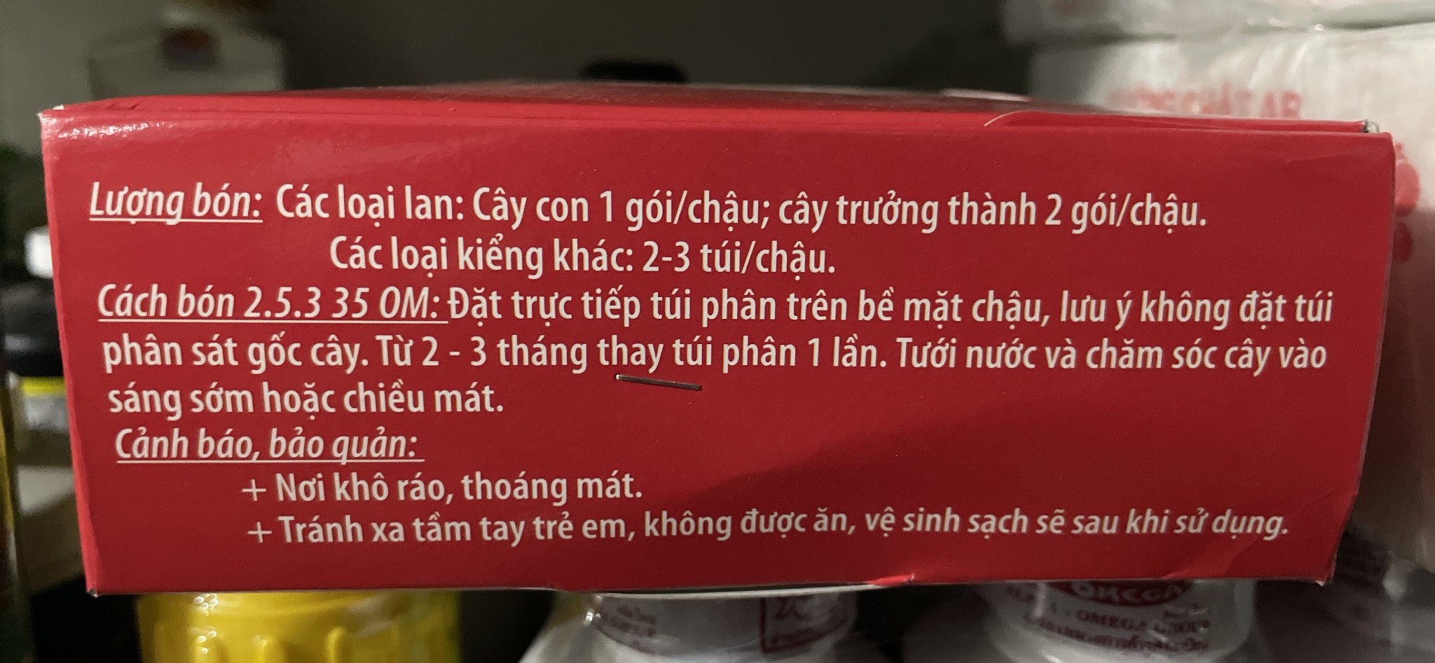 Phân bón 36 túi lưới hữu cơ kích hoa 2.5.3 -350 OM Nhật Bản