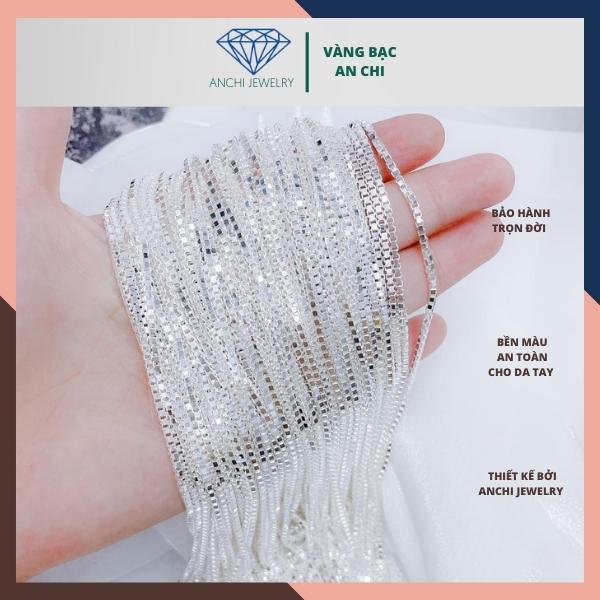 Vòng cổ nam, Dây chuyền nữ,bạc ta nguyên chất S99% bản 3 li nam tính,An chi jewelry