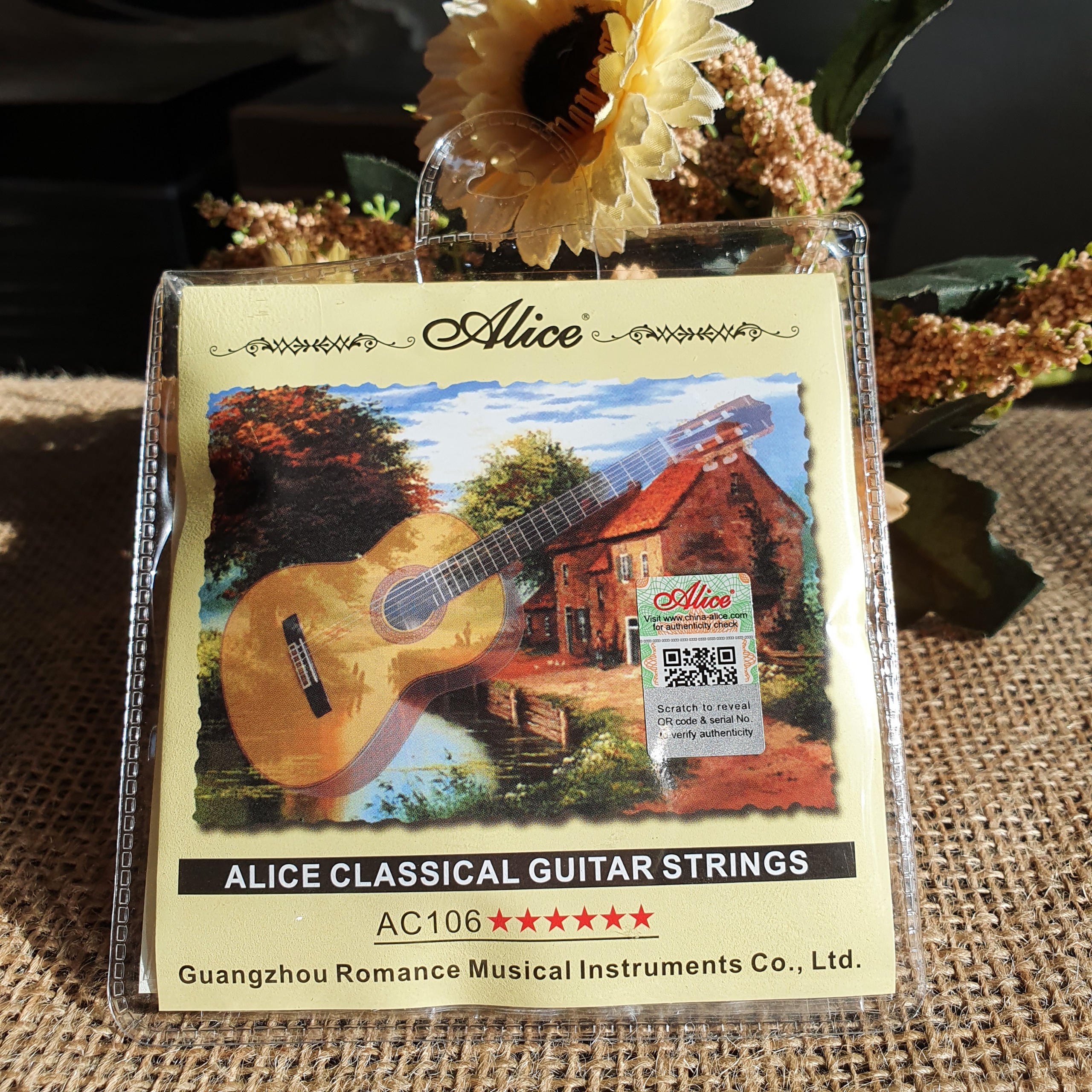 Dây đàn guitar classic Alice loại phổ thông - Tặng kèm phím gảy đàn