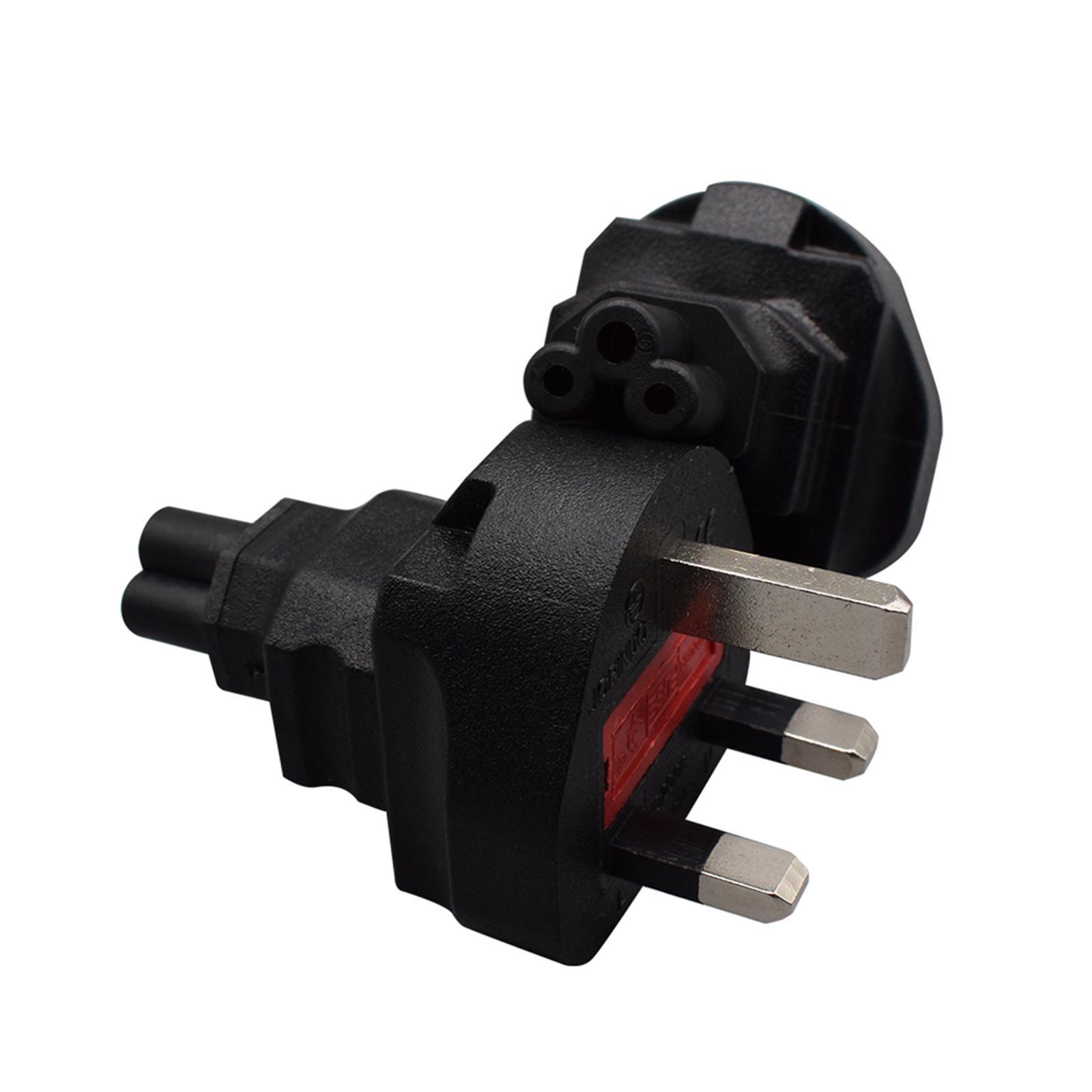 UK to IEC320 C5  Conversion Plug Insulation Replacement UK Plug Male to IEC320 C5 Female  Power Adapter UK Plug Converter for PC Printer