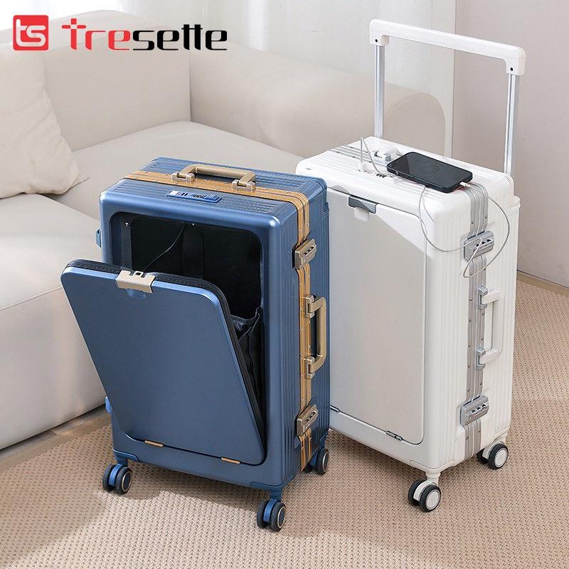 BFQ2ST500KTL: giảm 8% cho đơn từ 500K Vali khoá sập viền nhôm cao cấp kèm ổ sạc, móc treo đồ nhập khẩu Hàn Quốc TRESETTE 3033