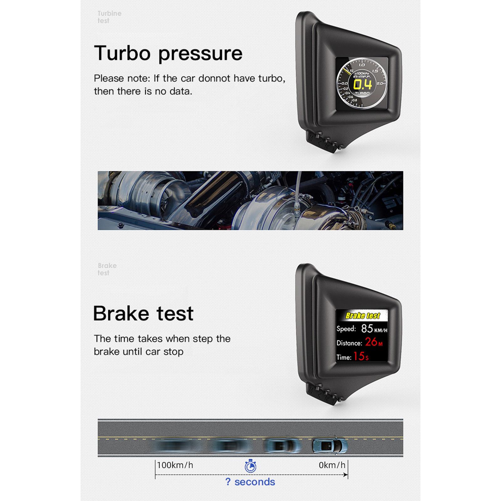 Vehicle Car Head Up Display GPS OBD2 Driving Computer LCD Screen Plug & Play