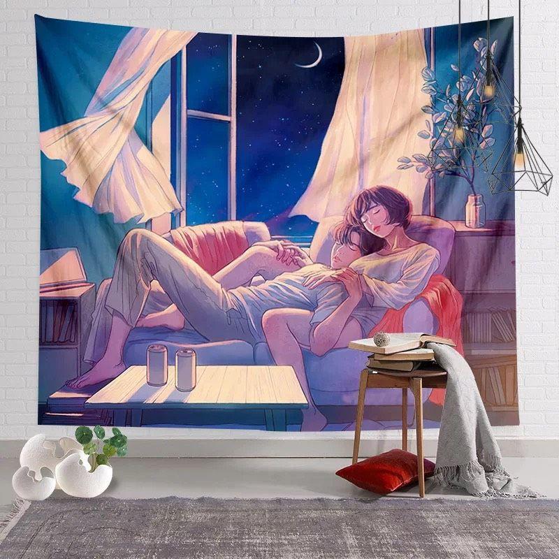 Tranh Vải treo tường Decor trang trí phòng phong cách vintage, hiện đại, cá tính