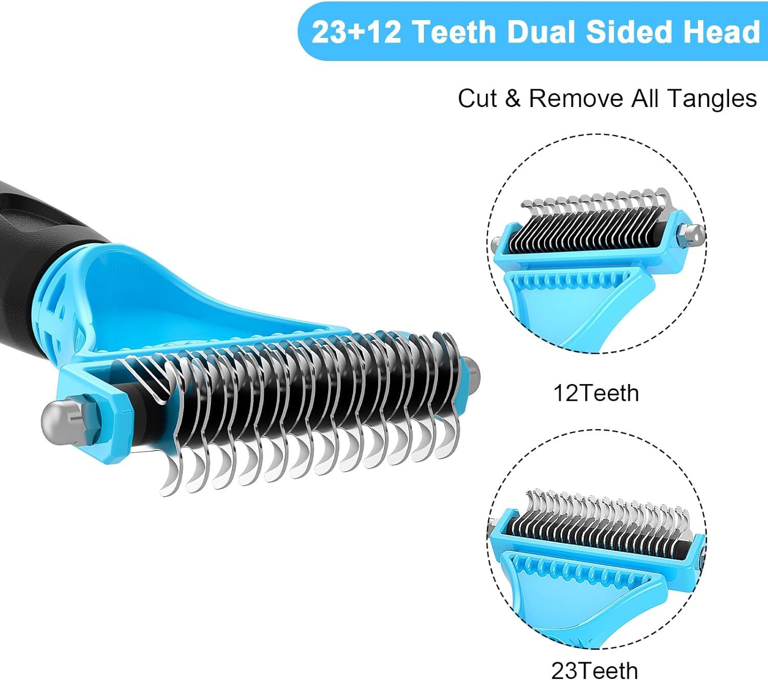 Bàn chải cho chó, Bàn chải cho mèo, Lược chải lông cho thú cưng, Cào chải lông LIUCOLI -  96% lông chết và các nút thắt, Dụng cụ gỡ rối chuyên nghiệp cho tóc dài/ngắn