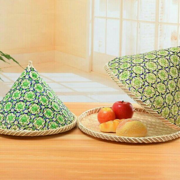 Bộ mẹt tre kèm lồng bàn tre hình nón D30cm