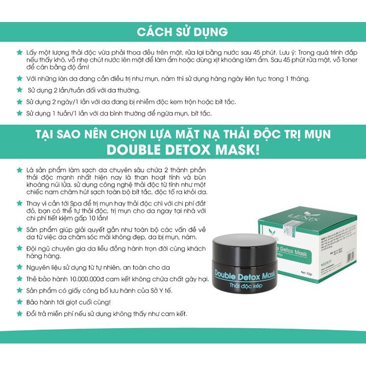 Mặt Nạ Thải Độc Sạch Nhờn Giảm Mụn Than Hoạt Tính, Bùn Khoáng LENIS (20GR) Hỗ Trợ Làm Dịu Mụn Đỏ, Làm Sạch Sâu, Thải Độc Da