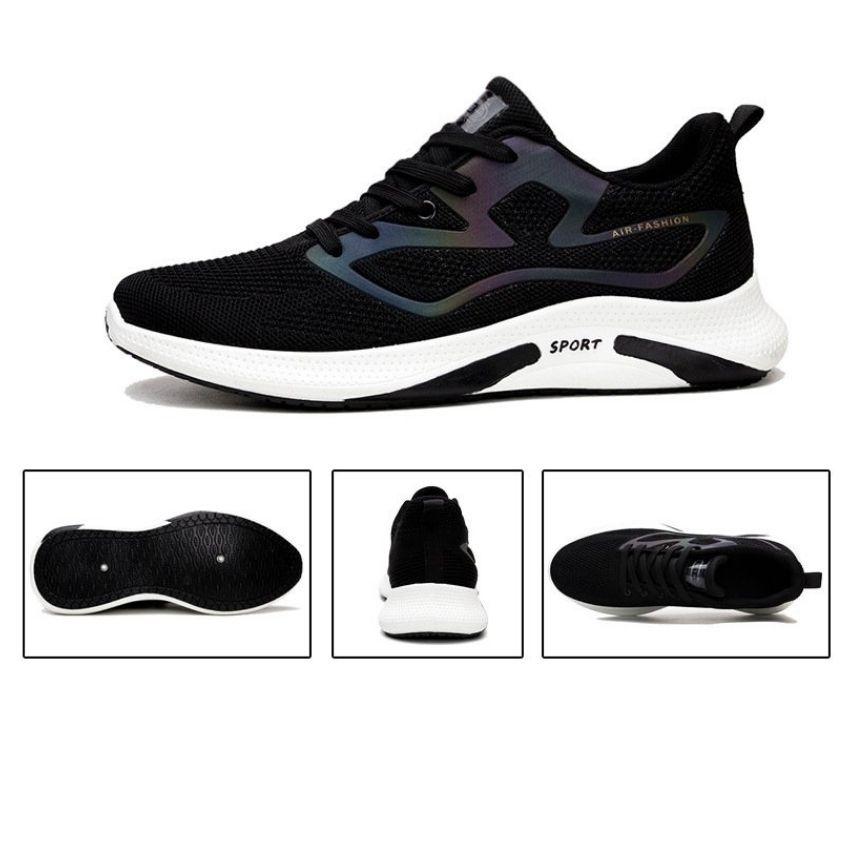 Giày Thể Thao Nam Sneaker Thoáng Khí Năng Động Trẻ Trung Cổ Vừa Màu Đen GNA04 SUNO STORE