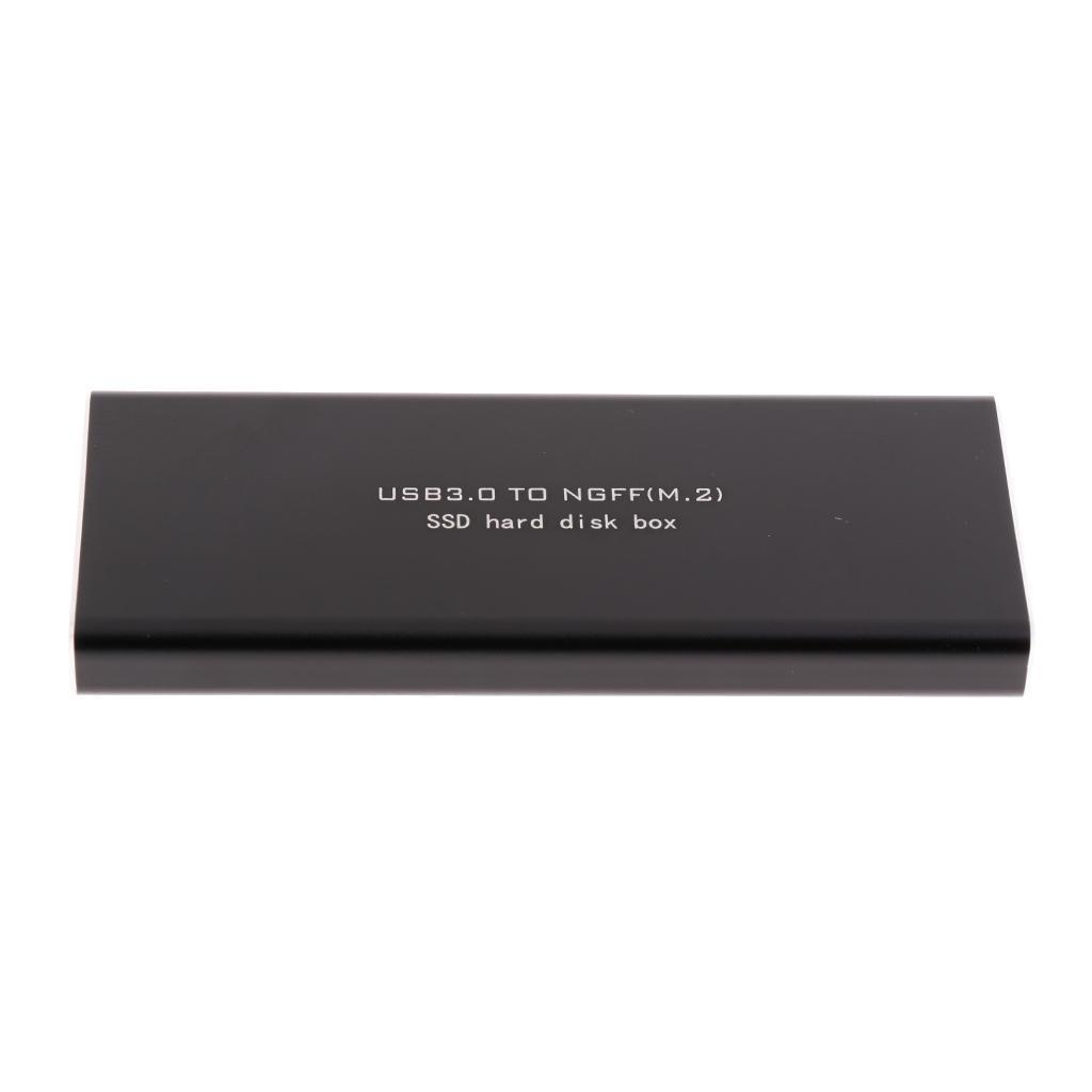 1Piece Aluminum USB 3.0 to NGFF M.2 SSD Enclosure Solid State Drive Case#1