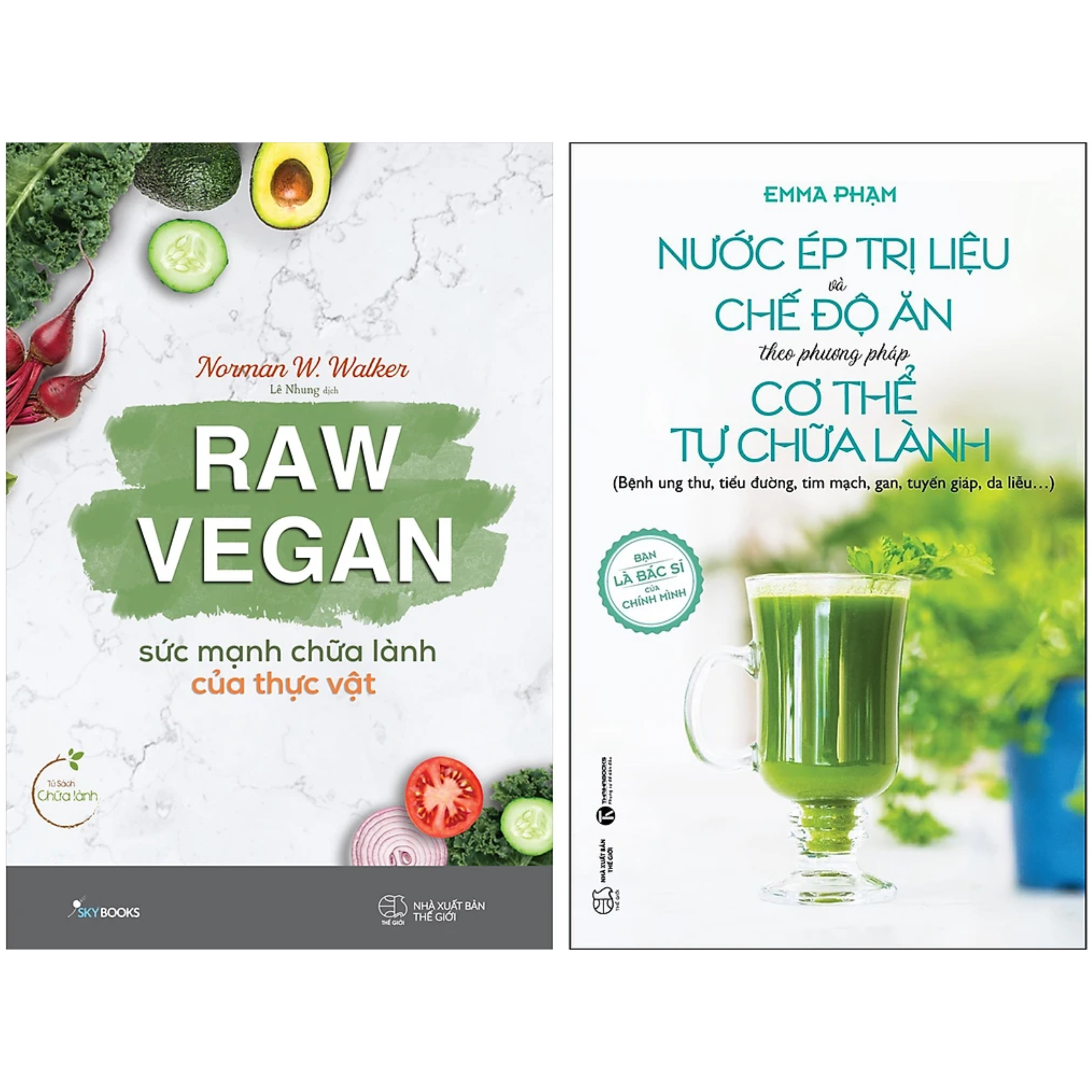 Combo 2Q: Raw Vegan – Sức Mạnh Chữa Lành Của Thực Vật + Nước Ép Trị Liệu Và Chế Độ Ăn Theo Phương Pháp Cơ Thể Tự Chữa Lành