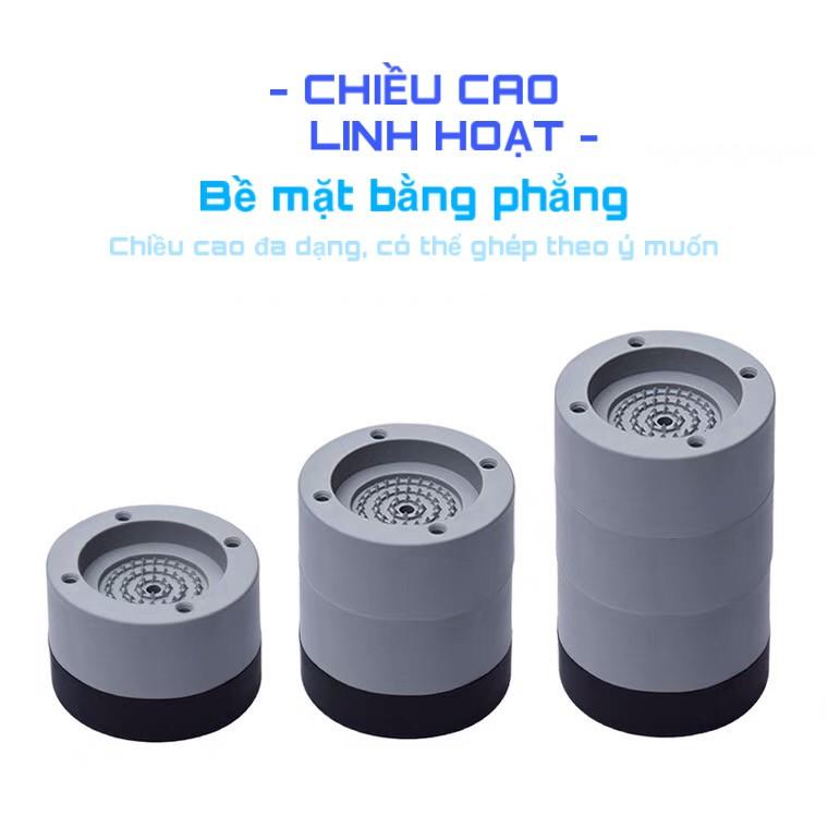 Combo 4 đế cao su lót chân máy giặt chống rung chống ồn hiệu quả, đế chống rung máy giặt làm bằng silicon