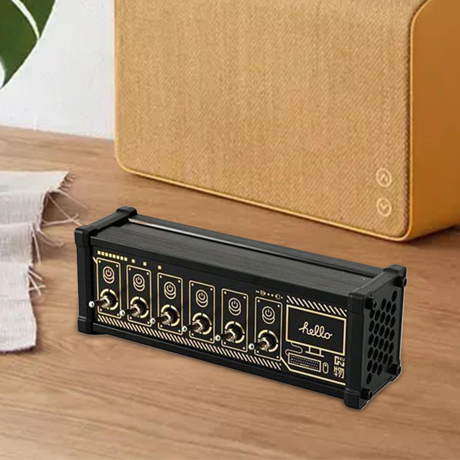 Portable 6 Port USB Hub Lightweight Power Adapter Splitter Expander Notebook