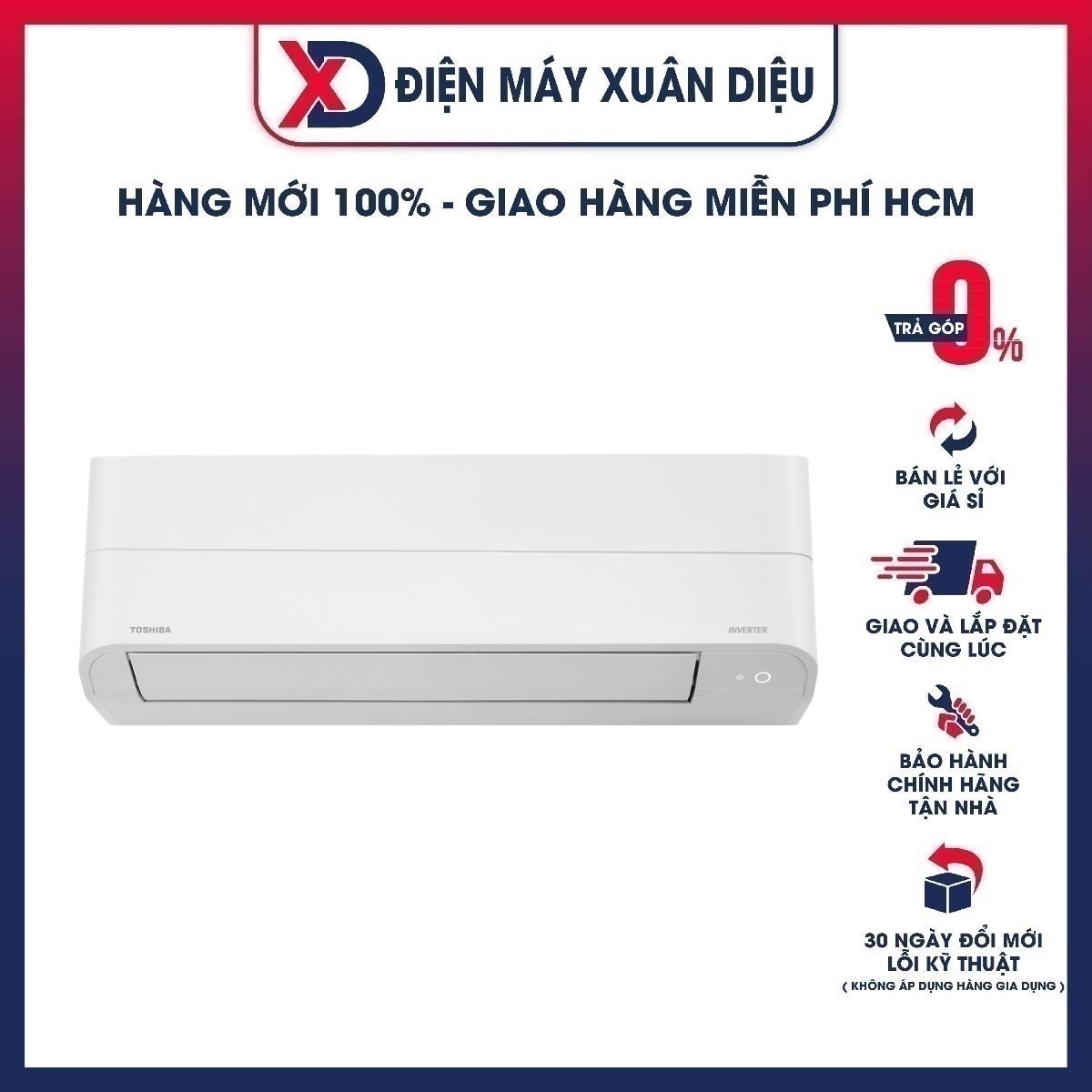 Máy lạnh Toshiba RAS-H13Z1KCVG-V Inverter 1.5 HP Model 2023 - Hàng Chính Hãng (Chỉ giao HCM)