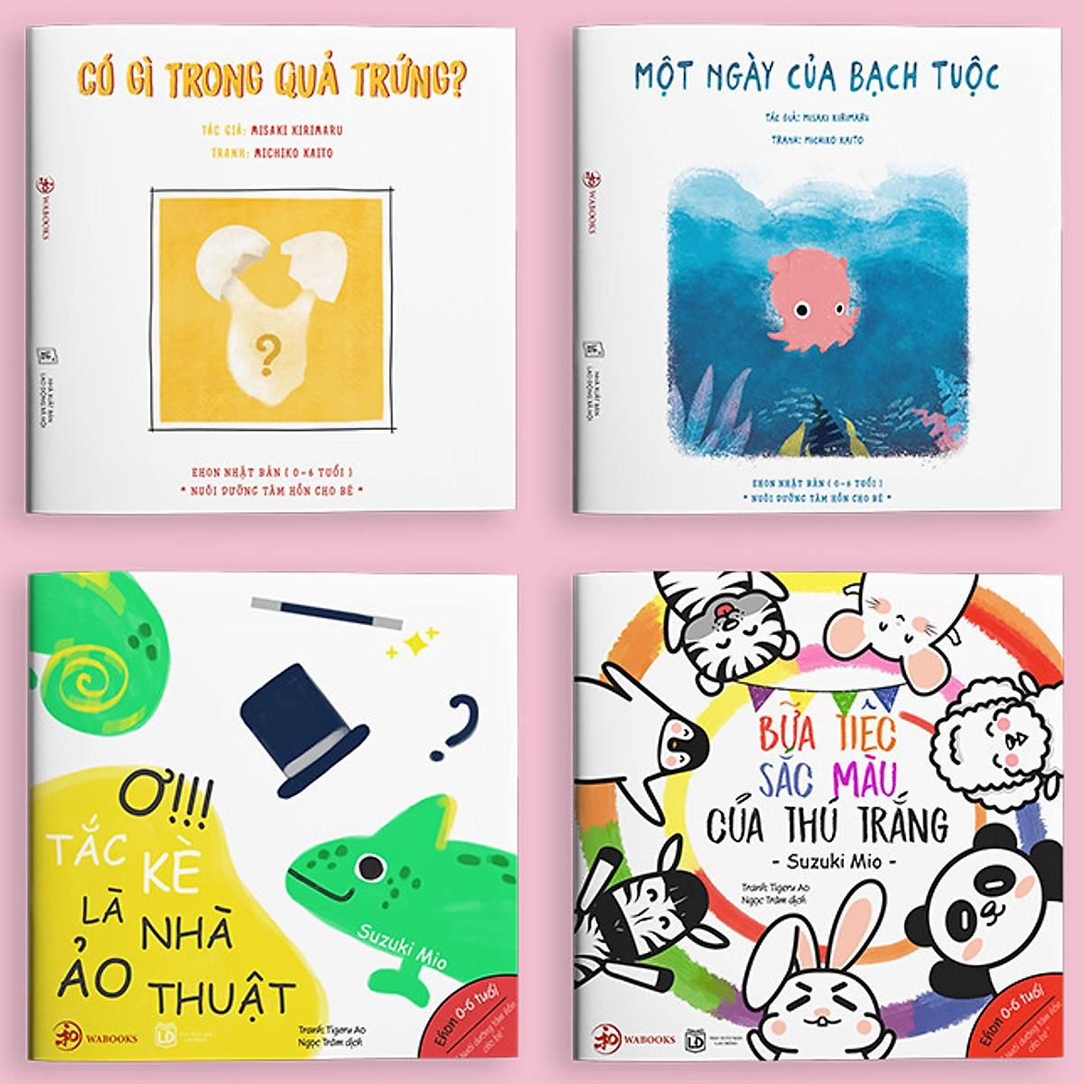 Combo Ehon Nhật Bản : Sự kỳ diệu của màu sắc + Những Câu Chuyện Kỳ Lạ Của Hasu + Poster An Toàn Cho Con Yêu Quy Tắc 5 Ngón Tay