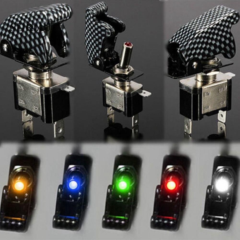 Bộ bật / tắt chuyển đổi có đèn led kèm miếng bảo vệ dành cho xe hơi