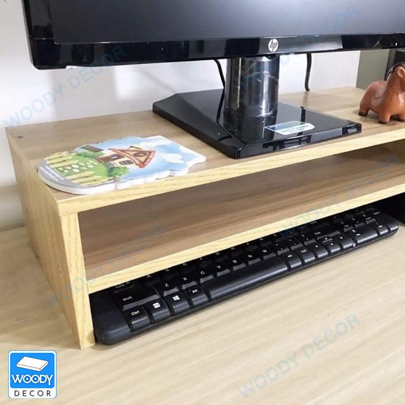 Kệ nâng màn hình Máy tính lắp ráp không dùng vít, kê Laptop 2 tầng kích thước 50x20x16cm WOODY mã D14