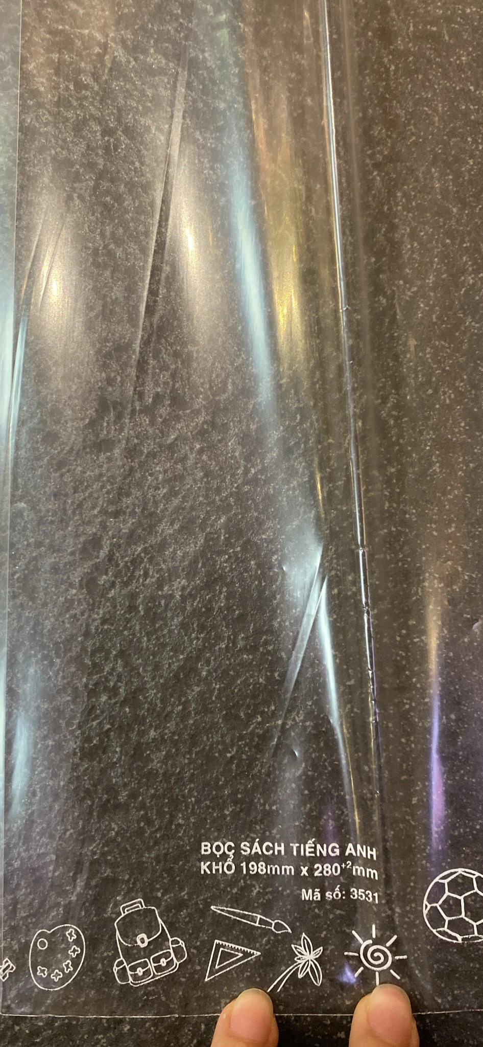 Nylon bọc vở Hồng Hà 3531 kích thước 198x280mm