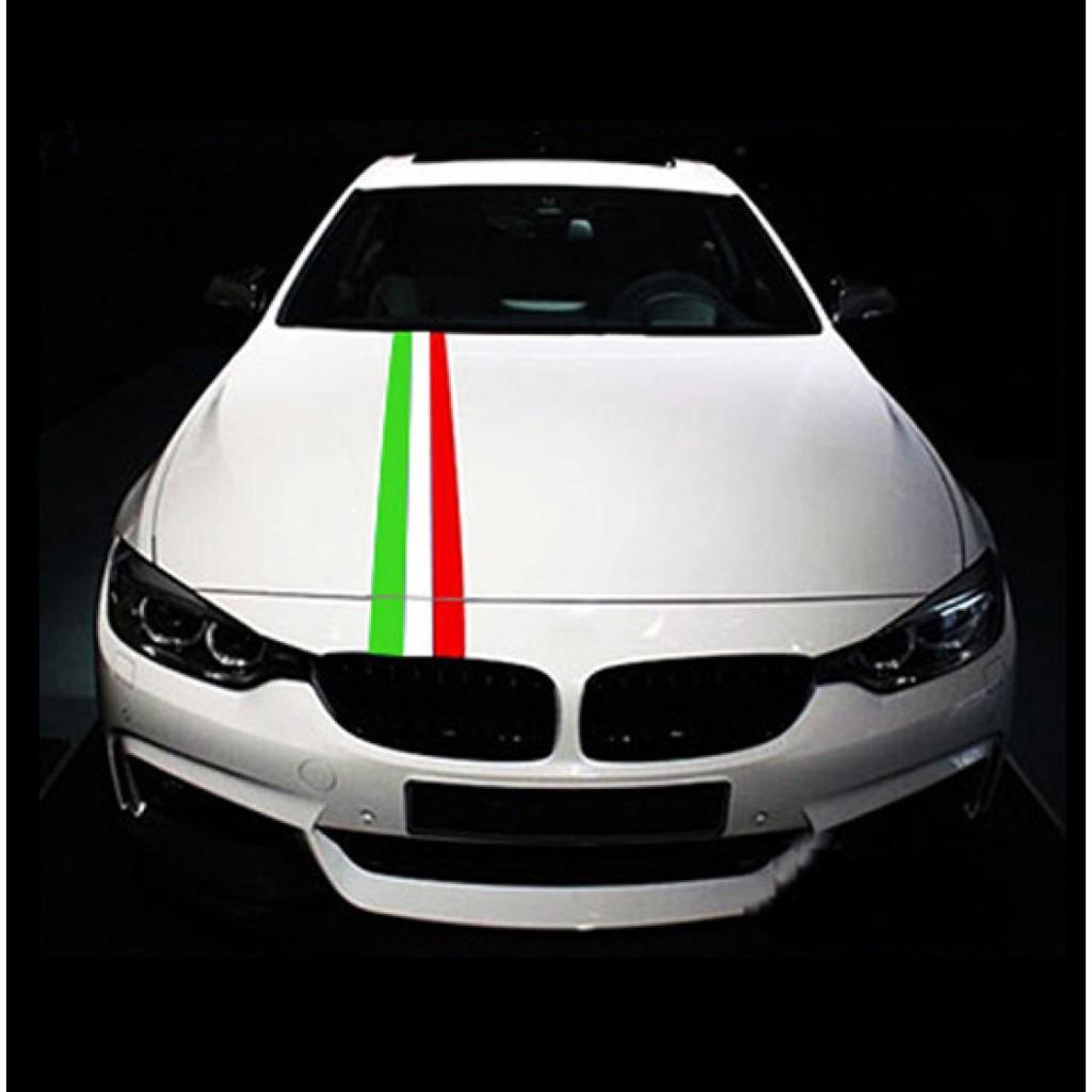 ️FLASH SALE️ decal dán xe thể thao phong cách BMW M sport, cờ ý, đức, pháp, loại cao cấp độ bền cao - Ý *1m