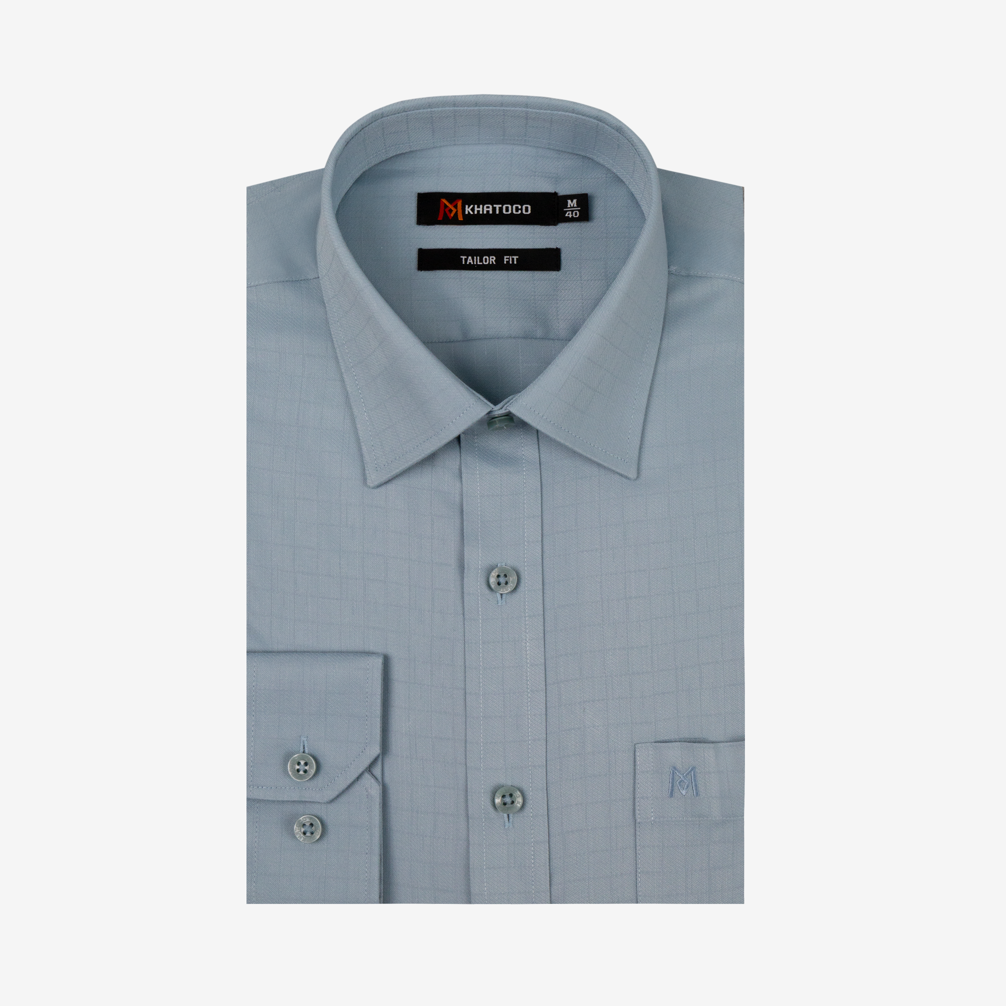 Áo sơ mi nam KHATOCO Tailor Fit dài tay A1MD538T1-CNCR736-2703-D