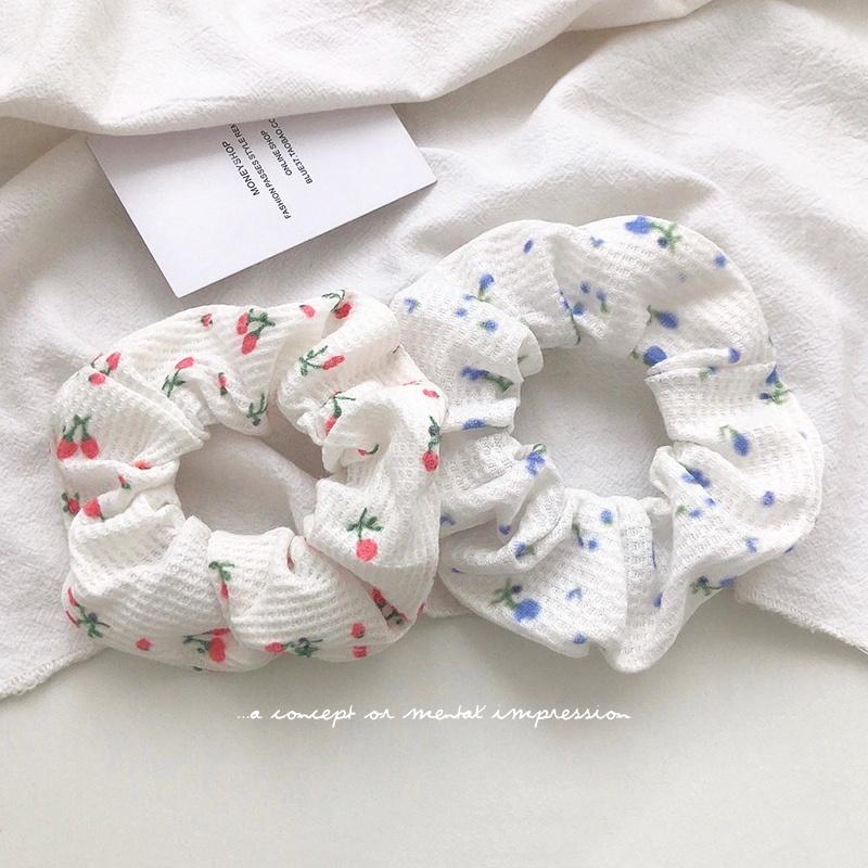 Scrunchies buộc tóc họa tiết hoa nhí vintage, nữ tính thanh lịch PK711