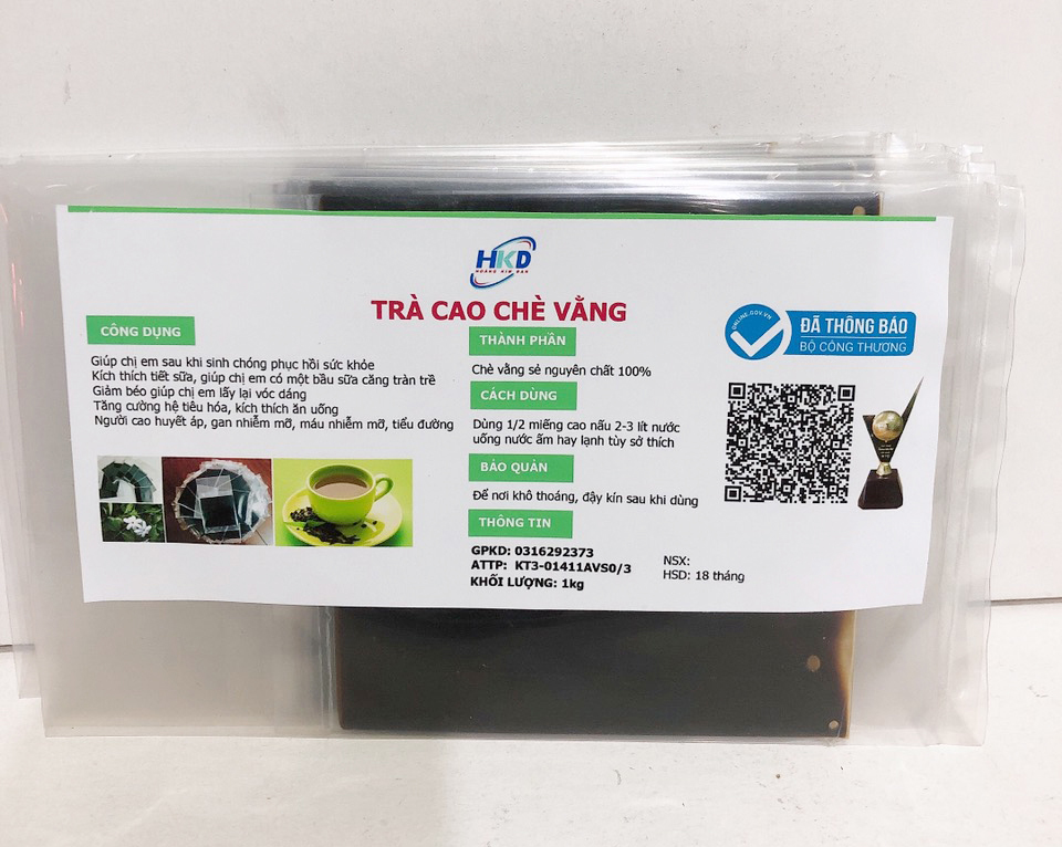 Trà cao chè vằng sẻ lá nhỏ  - Loại cao cấp giảm cân lợi sữa -  1kg được 50 miếng