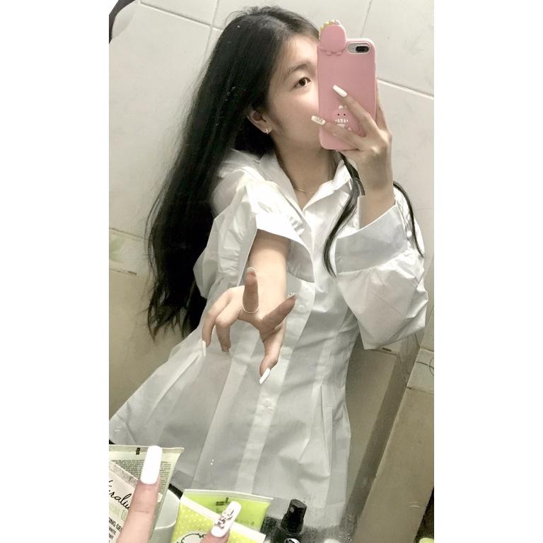 ÁO SƠ MI CHIẾT EO TÔN DÁNG ÁO SƠ MI TRẮNG KHÔNG NHĂN