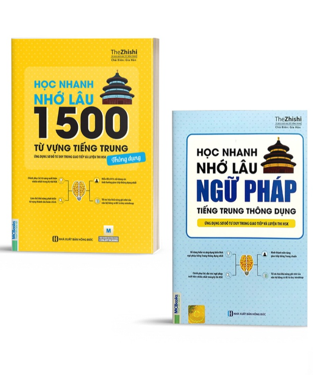 Combo Học Nhanh Nhớ Lâu 1500 Từ Vựng Tiếng Trung Thông Dụng Và Học Nhanh Nhớ Lâu Ngữ Pháp Tiếng Trung Thông Dụng