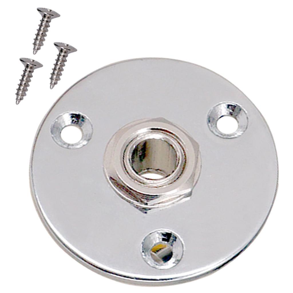 Guitar Jack Plate Pickup Output Jack Plug Socket 1/4" For Guitar Bass
