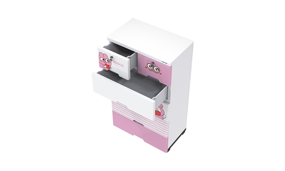 Tủ nhựa trẻ em 6 ngăn Happy Kids SUNHOUSE KS-CA688G6 - Hàng chính hãng