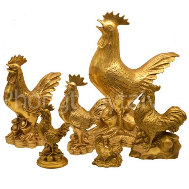 Gà Trống ĐỒNG Phong thủy, Trang trí cao 14cm